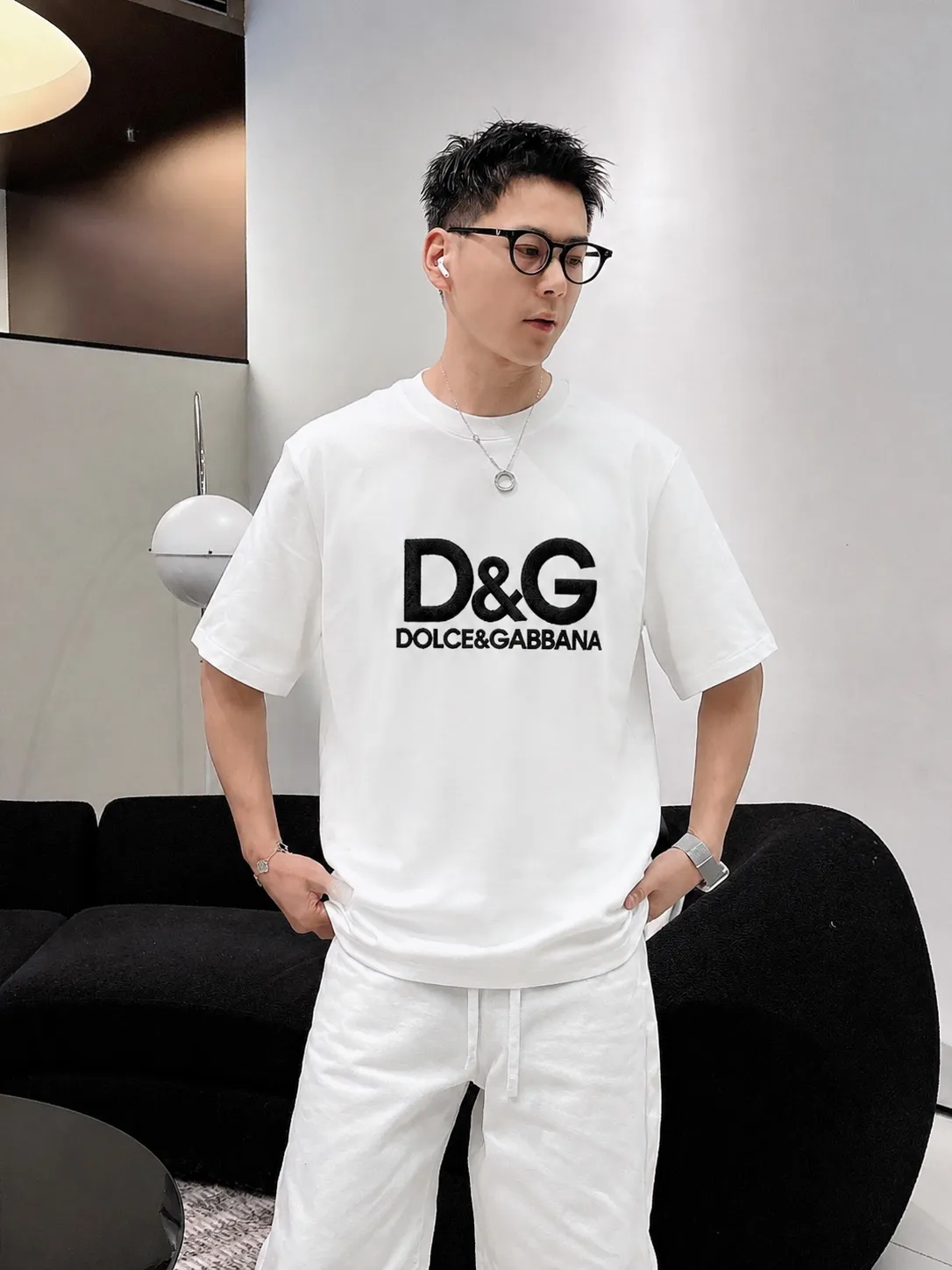 DG～ logo ， Same Style 《 》 ， ， tee， ， Same Style ， : Black White Coffee Brown Size：S（90-130 ） M（125-150 ） L（135-165 ） XL（160-190 ） XXL（185 ）